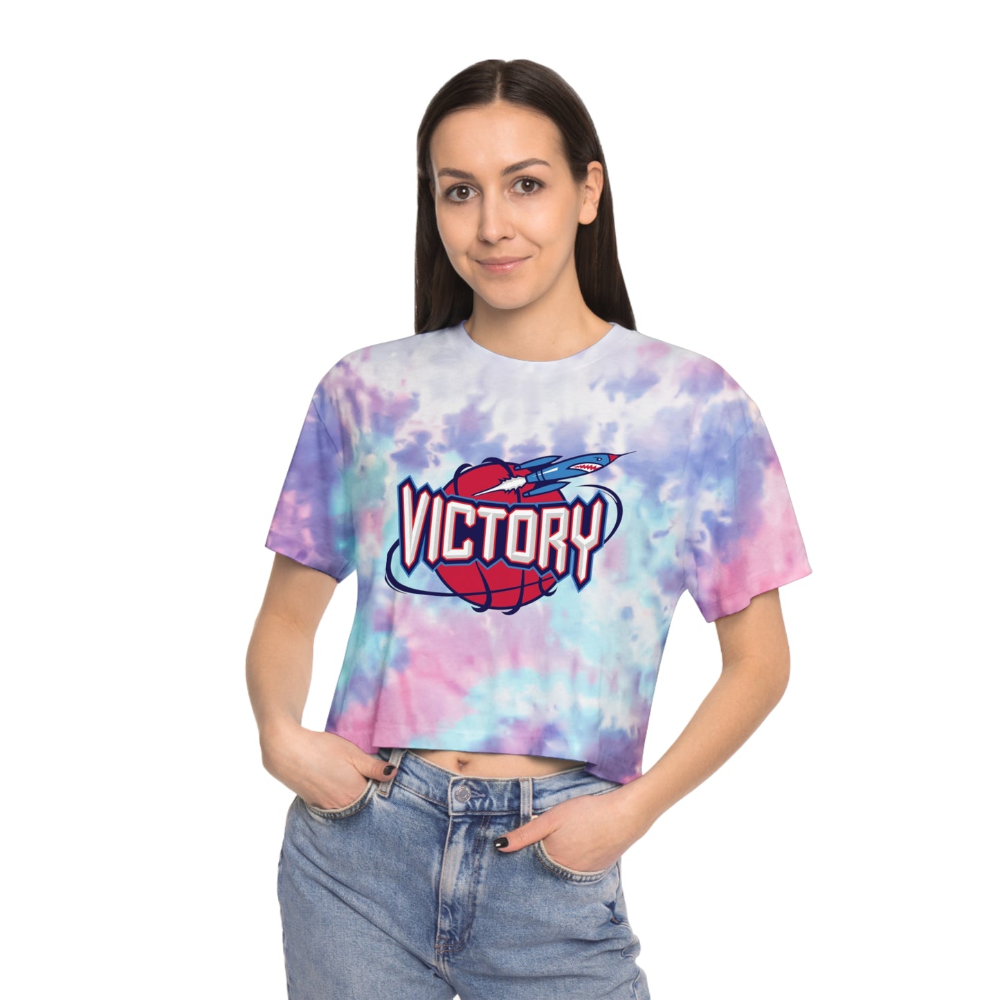 DFV (Rockets) - Women's Tie-Dye Crop Tee