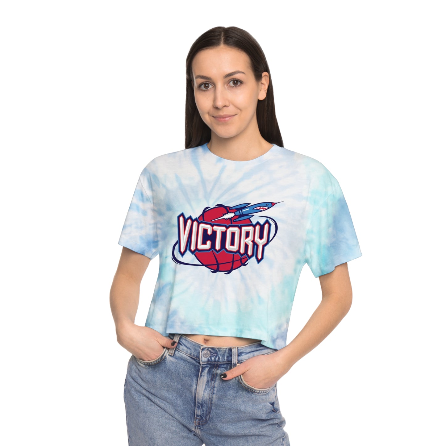 DFV (Rockets) - Women's Tie-Dye Crop Tee